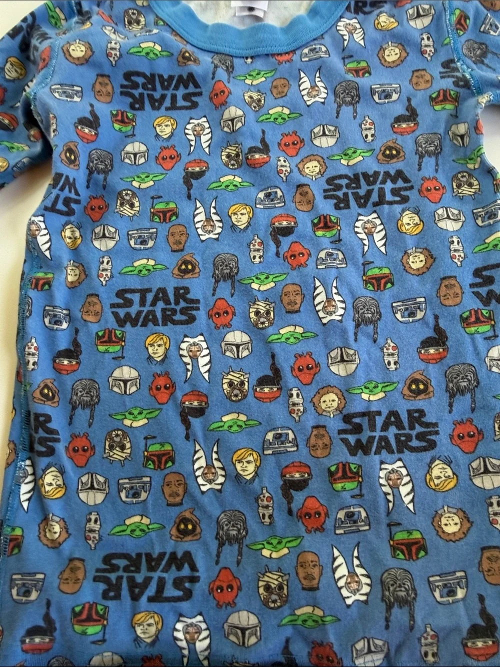 Hanna Andersson Blue Star Wars Kids Pajama Set with Character Icons